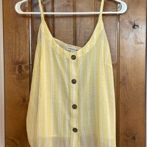 Toad&Co Airbrush Button Tank Top S - Dusty Citron Yellow, NWT